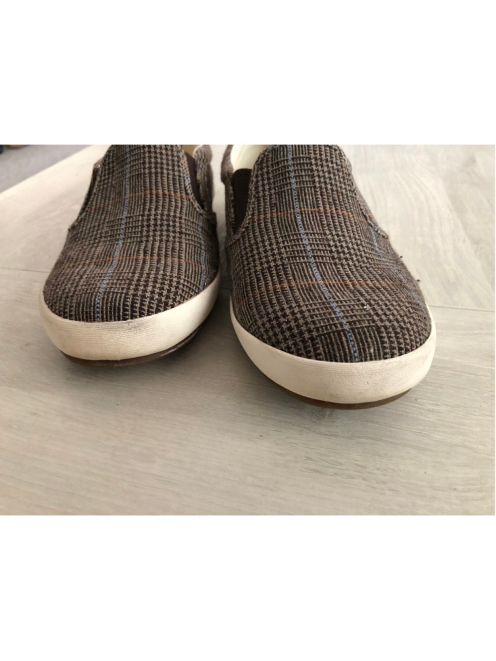 Sz 7 Taos Dandy Slip On Casual Loafers Sneakers Plaid Curves & Pods Girlcore - Picture 5 of 11